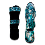 Blue Ocean Acid Melt Print Muay Thai Shin Guard