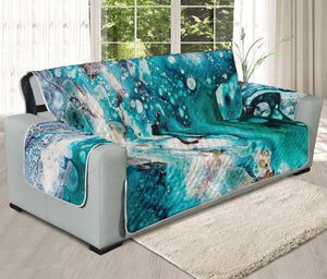 Blue Ocean Acid Melt Print Oversized Sofa Protector