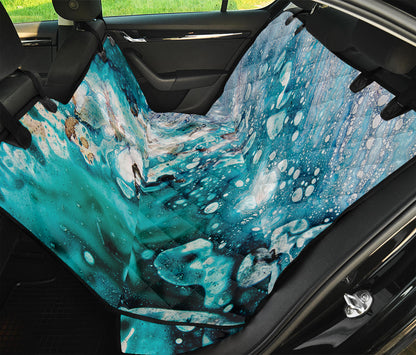 Blue Ocean Acid Melt Print Pet Car Back Seat Cover