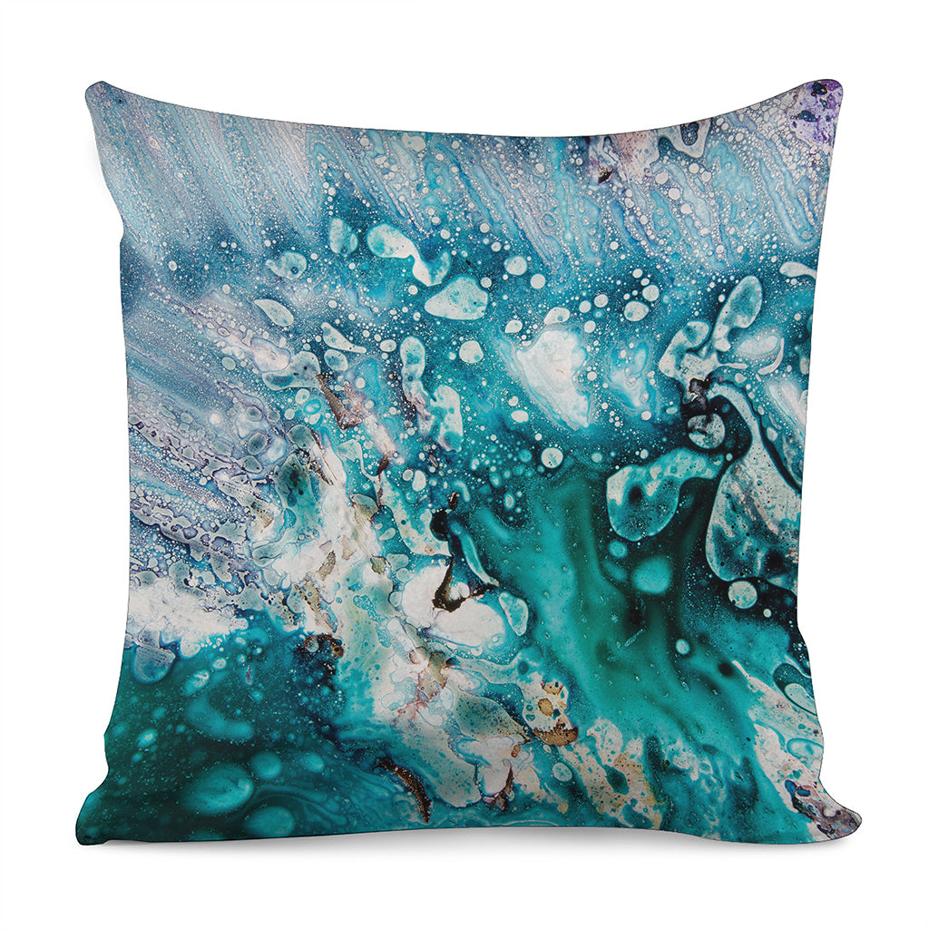 Blue Ocean Acid Melt Print Pillow Cover