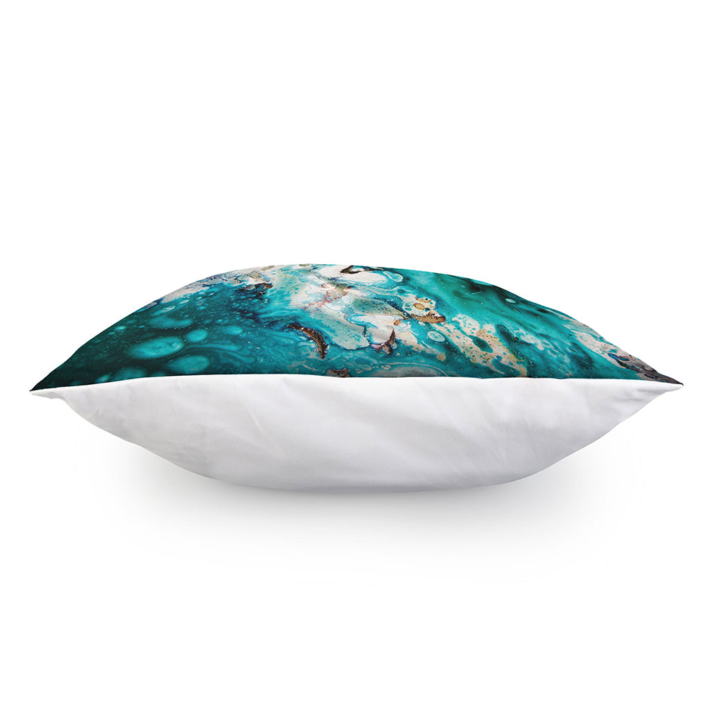 Blue Ocean Acid Melt Print Pillow Cover