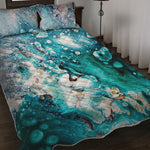 Blue Ocean Acid Melt Print Quilt Bed Set