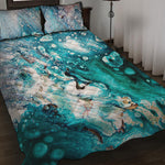 Blue Ocean Acid Melt Print Quilt Bed Set