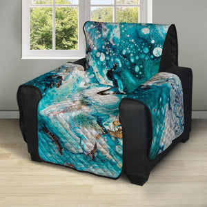 Blue Ocean Acid Melt Print Recliner Protector