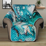 Blue Ocean Acid Melt Print Recliner Protector