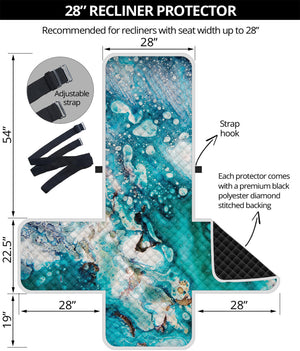 Blue Ocean Acid Melt Print Recliner Protector