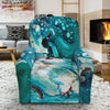 Blue Ocean Acid Melt Print Recliner Slipcover