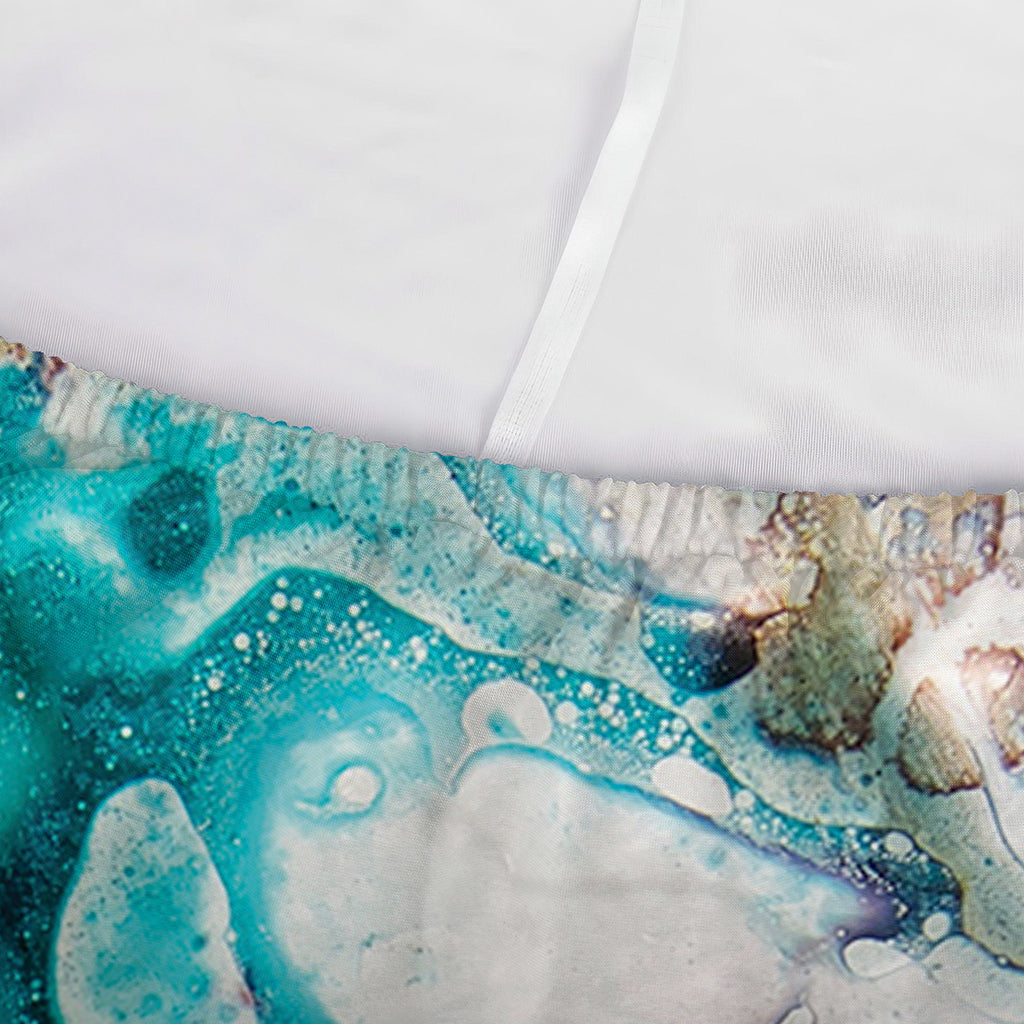 Blue Ocean Acid Melt Print Sofa Cover