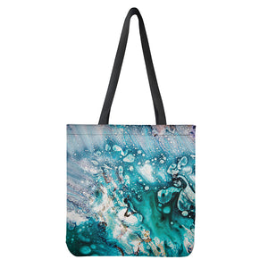 Blue Ocean Acid Melt Print Tote Bag