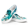 Blue Ocean Acid Melt Print White Slip On Shoes