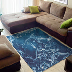 Blue Ocean Print Area Rug
