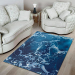 Blue Ocean Print Area Rug