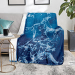 Blue Ocean Print Blanket