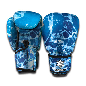 Blue Ocean Print Boxing Gloves