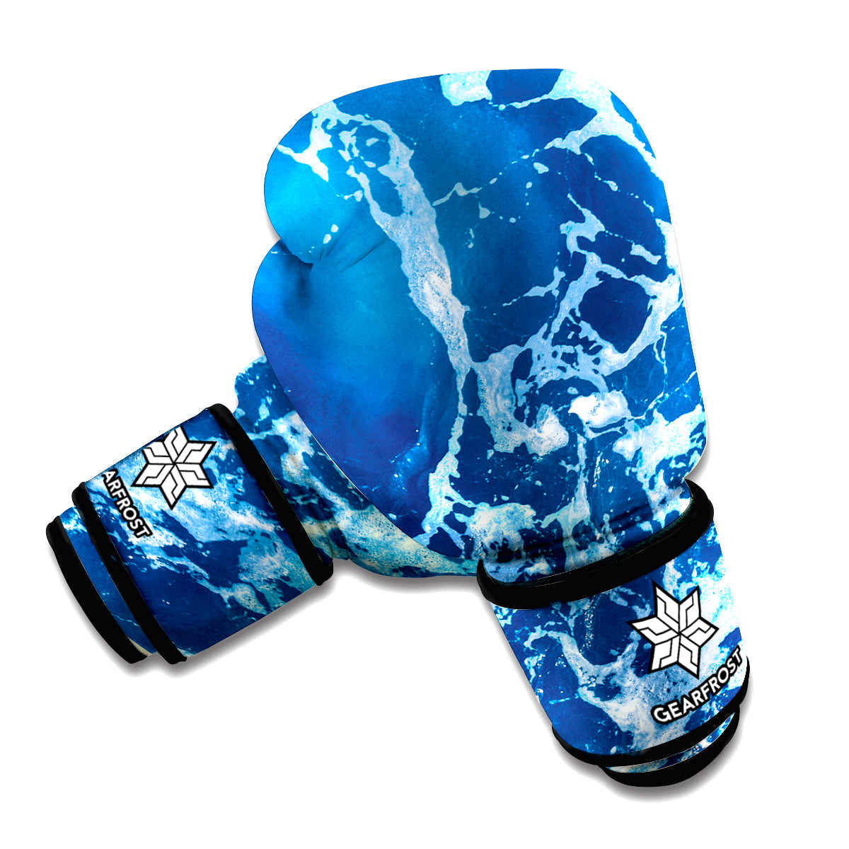 Blue Ocean Print Boxing Gloves