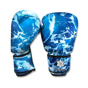 Blue Ocean Print Boxing Gloves