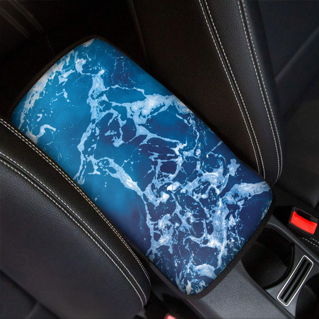 Blue Ocean Print Car Center Console Cover