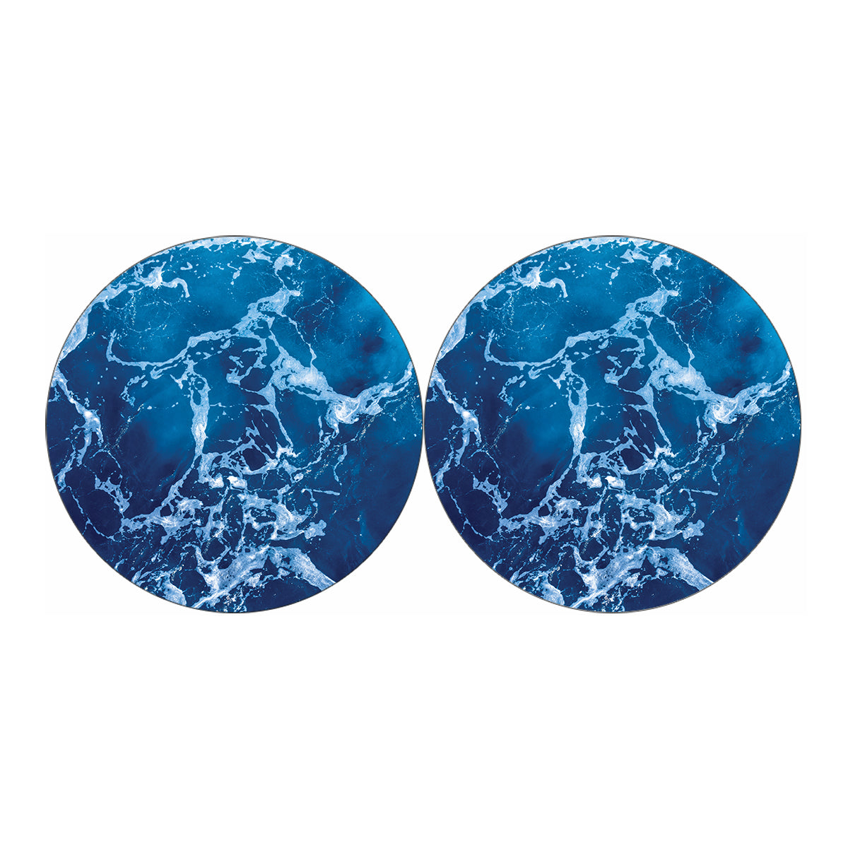 Blue Ocean Print Car Coasters