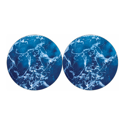 Blue Ocean Print Car Coasters