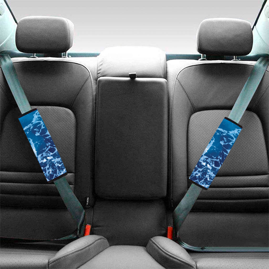 Blue Ocean Print Car Seat Belt Covers