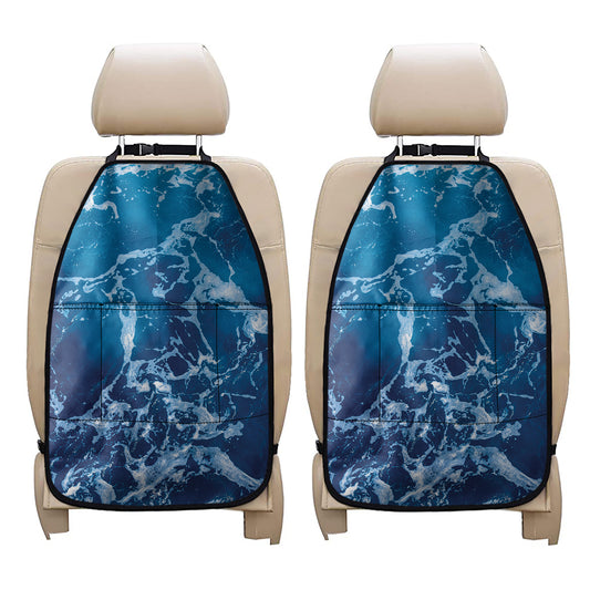 Blue Ocean Print Car Seat Organizers