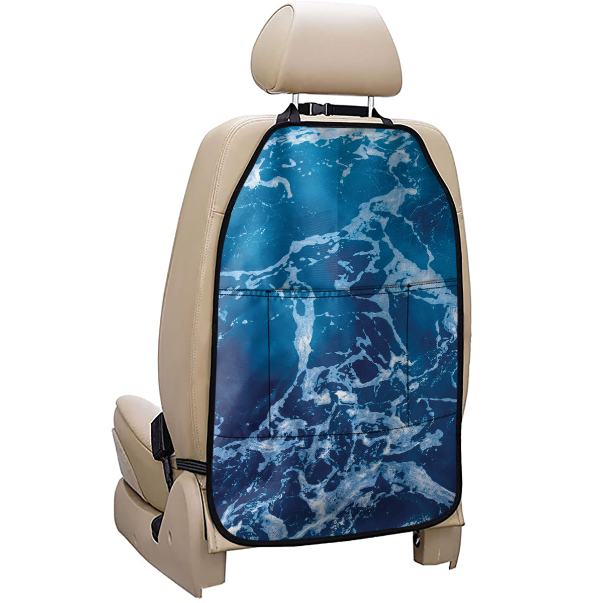 Blue Ocean Print Car Seat Organizers