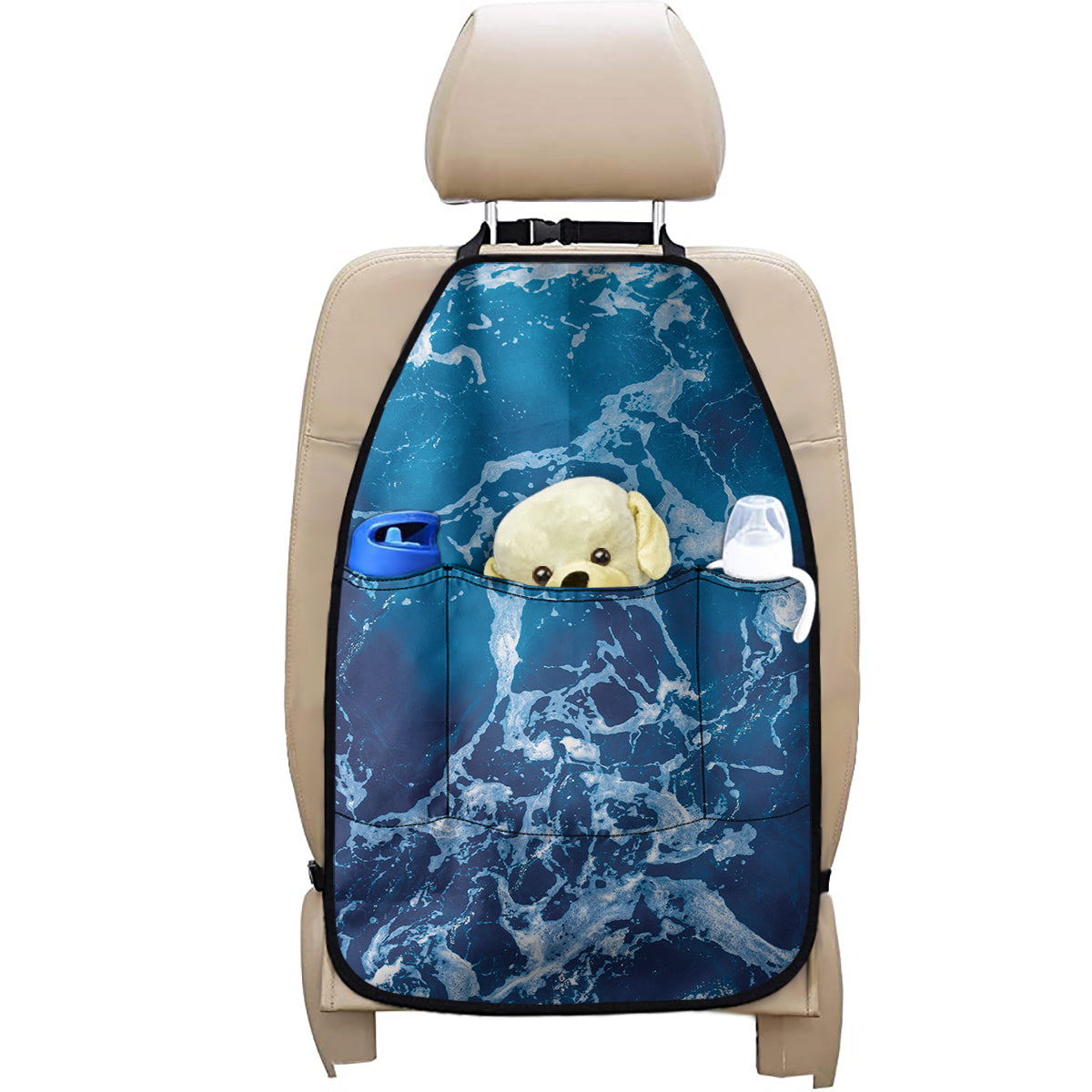 Blue Ocean Print Car Seat Organizers