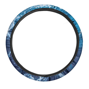 Blue Ocean Print Car Steering Wheel Cover