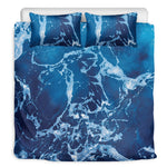 Blue Ocean Print Duvet Cover Bedding Set