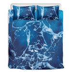 Blue Ocean Print Duvet Cover Bedding Set