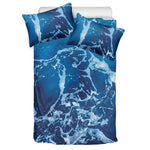 Blue Ocean Print Duvet Cover Bedding Set