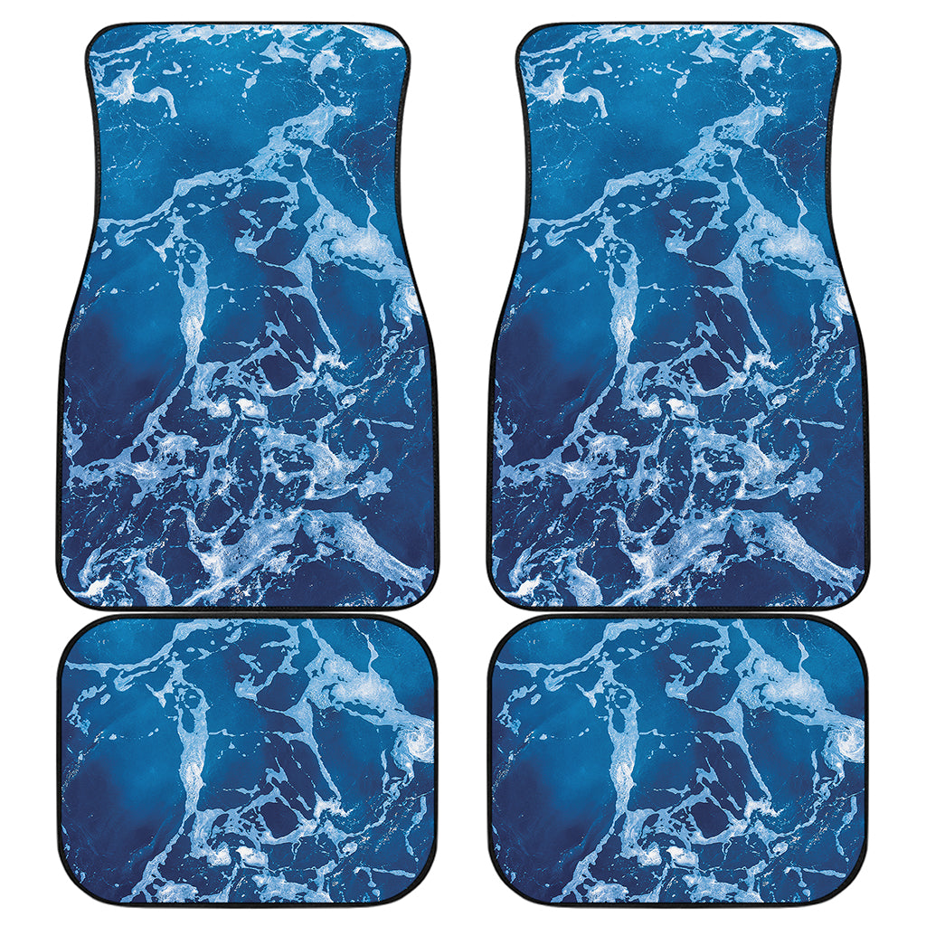 Blue Ocean Print Front and Back Car Floor Mats