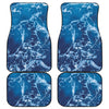 Blue Ocean Print Front and Back Car Floor Mats