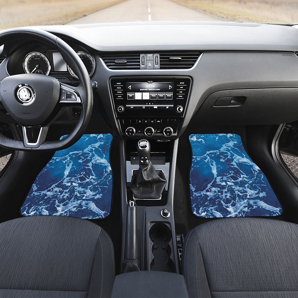 Blue Ocean Print Front and Back Car Floor Mats