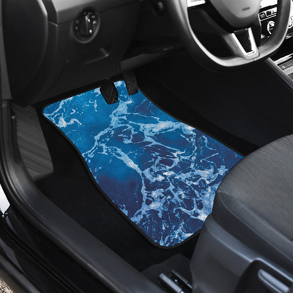 Blue Ocean Print Front and Back Car Floor Mats