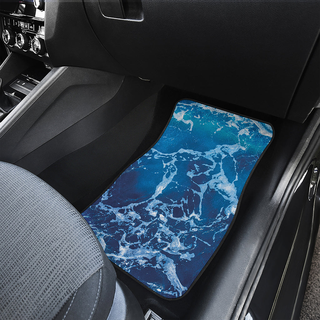 Blue Ocean Print Front and Back Car Floor Mats