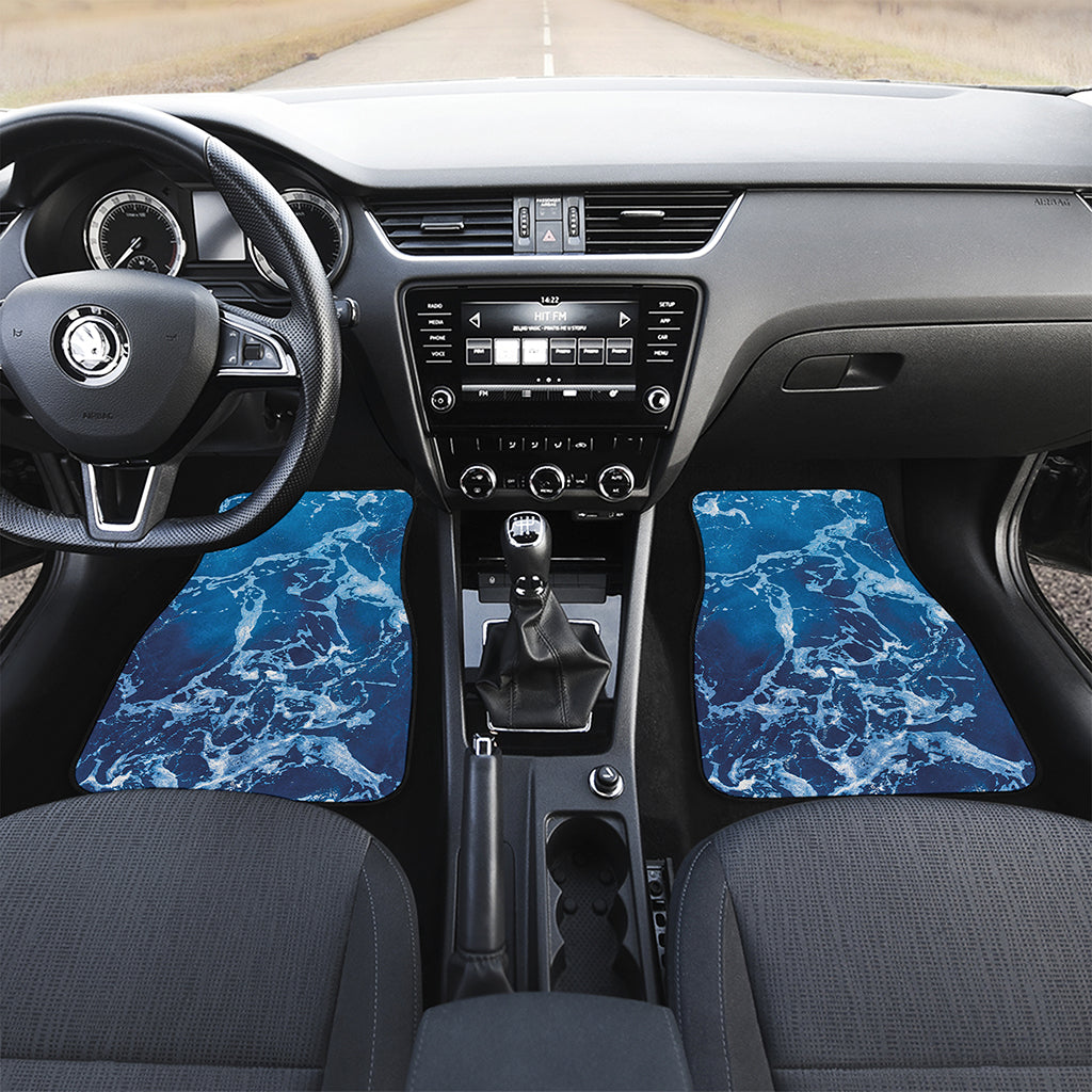 Blue Ocean Print Front Car Floor Mats