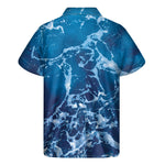 Blue Ocean Print Men's Short Sleeve Shirt