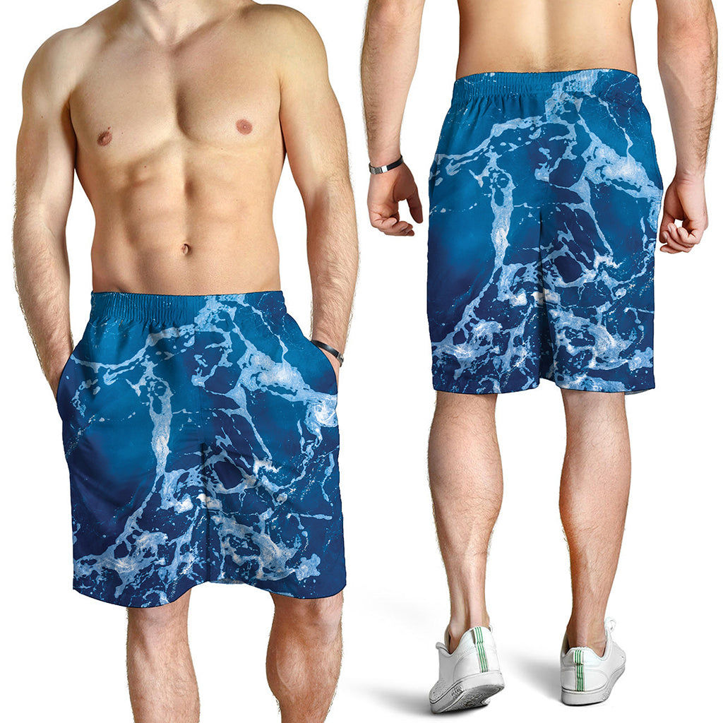 Blue Ocean Print Men's Shorts