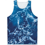 Blue Ocean Print Men's Tank Top