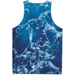 Blue Ocean Print Men's Tank Top