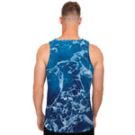 Blue Ocean Print Men's Tank Top
