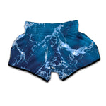 Blue Ocean Print Muay Thai Boxing Shorts