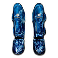 Blue Ocean Print Muay Thai Shin Guards