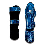 Blue Ocean Print Muay Thai Shin Guard