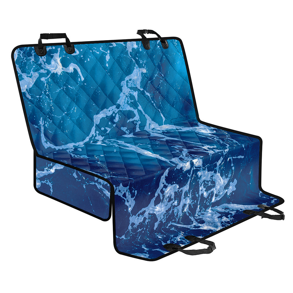 Blue Ocean Print Pet Car Back Seat Cover