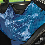 Blue Ocean Print Pet Car Back Seat Cover