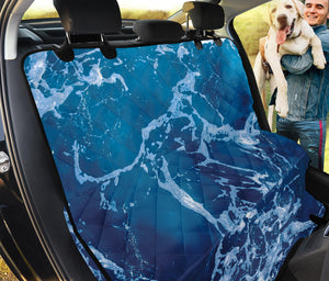 Blue Ocean Print Pet Car Back Seat Cover