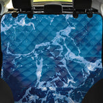 Blue Ocean Print Pet Car Back Seat Cover