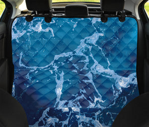 Blue Ocean Print Pet Car Back Seat Cover